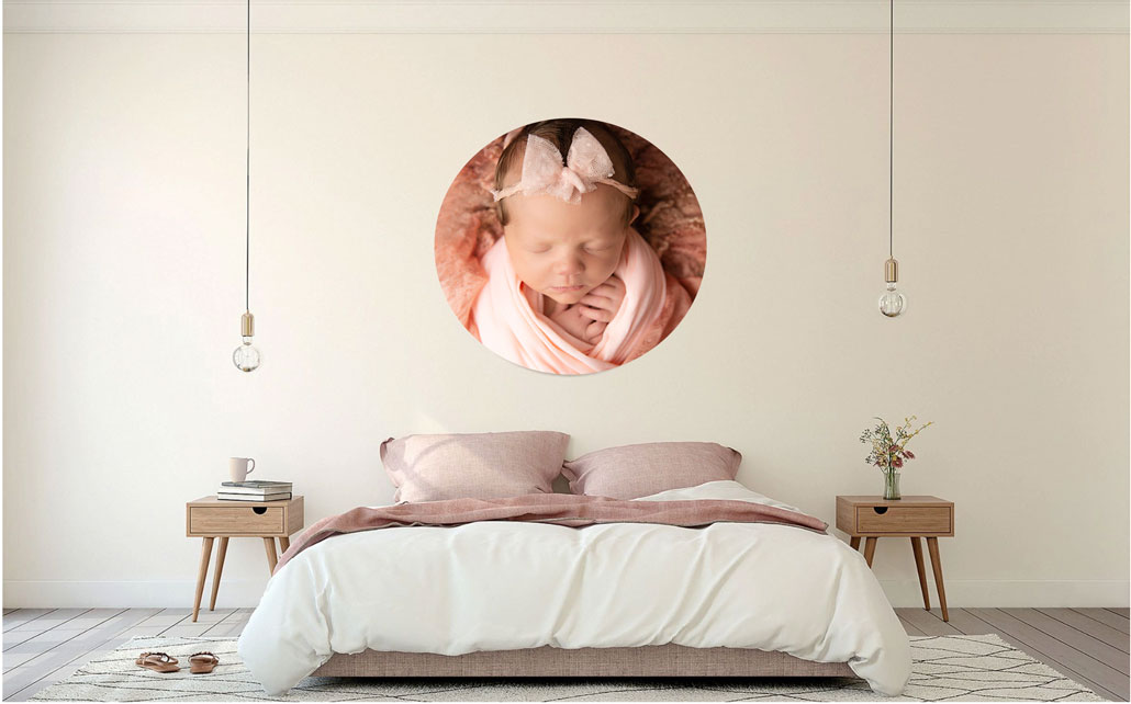 newborn and family photographer ipswich example frame above table